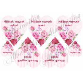 HÁLÁSAK VAGYUNK NEKED- Rózsaszín rózsás szíveken