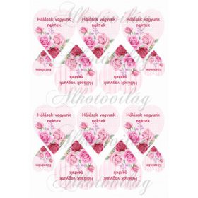   HÁLÁSAK VAGYUNK NEKTEK- Rózsaszín rózsás szíveken KICSIBEN