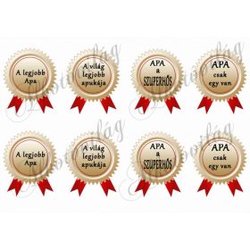 Érmek APA feliratokkal cakkos széllel