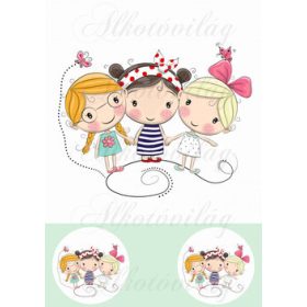 Három a kislány 20 cm-es HÍMZŐKERETHEZ