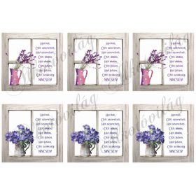 Házi áldás ablakban 6db