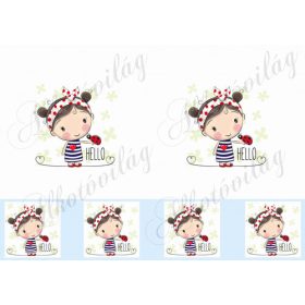   Kislány katicabogárral 10 - 12 cm átmérőjű HÍMZŐKERETHEZ