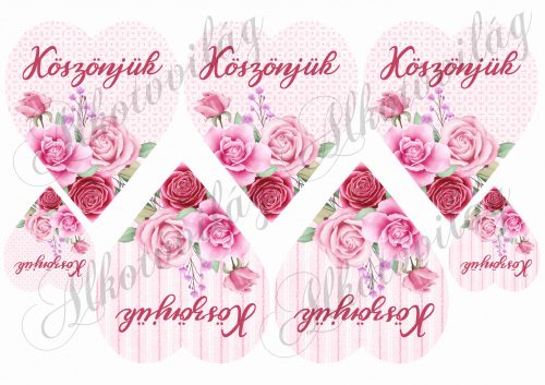 KÖSZÖNJÜK- Rózsaszín rózsás szíveken