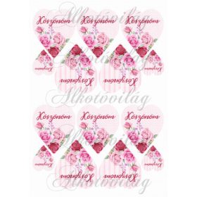 KÖSZÖNÖM- Rózsaszín rózsás szíveken KICSIBEN