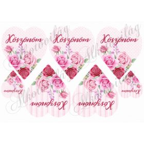 KÖSZÖNÖM- Rózsaszín rózsás szíveken