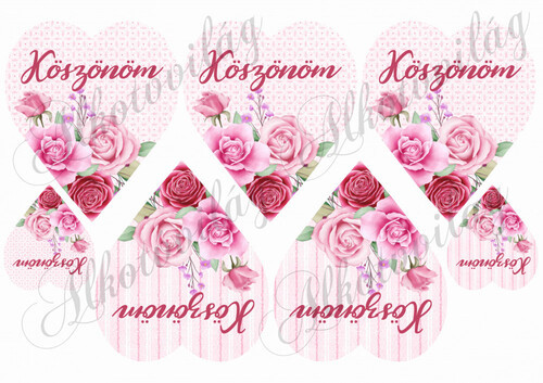 KÖSZÖNÖM- Rózsaszín rózsás szíveken