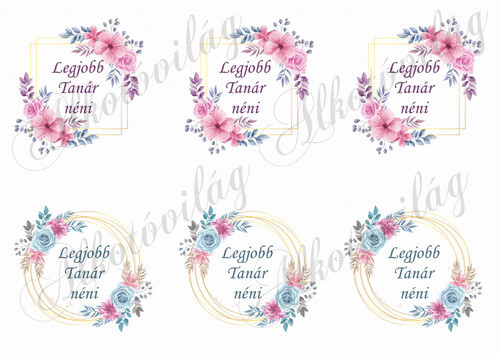 Legjobb Tanár néni kétféle koszorúban