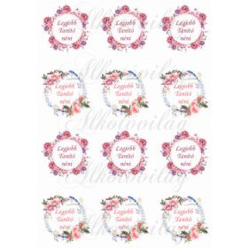 Legjobb Tanító néni virágos koszorúban KICSIBEN