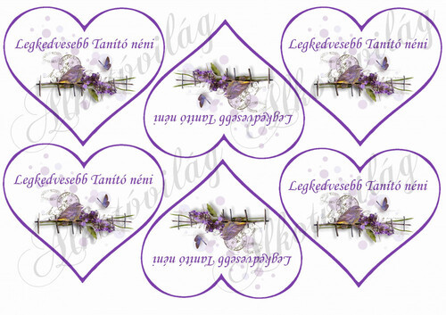 Legkedvesebb Tanító néni levendulás szívekben