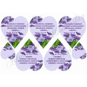 Lila gerberás szívek- mindenkor örüljetek felrattal