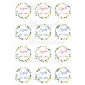   Színes virágkoszorúk LEGJOBB ÓVÓ NÉNI felirattal KICSIBEN