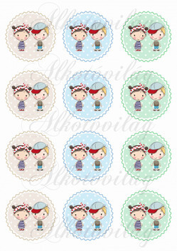 Testvérek-barátok kisfiú-kislány cakkos körökben KICSIBEN