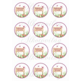   Tábla virágokkal, pillangókkal LEGKEDVESEBB ÓVÓ NÉNIM felirattal KICSIBEN