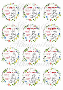 KÖNYV rajongó vagyok - TAVASZI VIRÁGOS KOSZORÚBAN- KICSIBEN