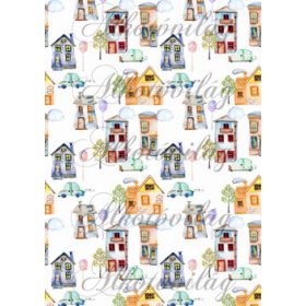 Kézzel festett színes házikók