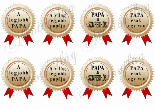 Érmek PAPA feliratokkal