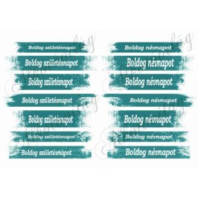   Boldog születésnapot- boldog névnapot feliratok mentás csíkokon