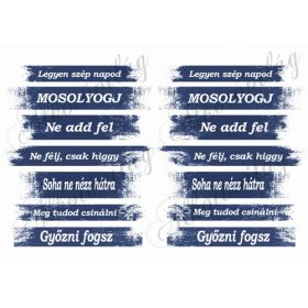 Motivációs szövegek kékes csíkokon