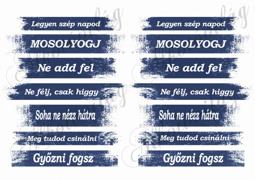 Motivációs szövegek kékes csíkokon