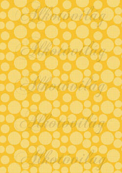Pöttyös körök napsárga alapon