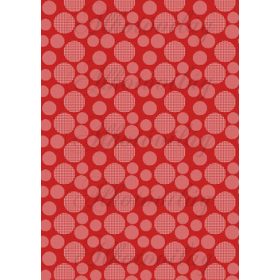 Pöttyös körök piros alapon