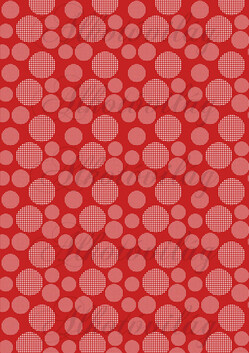 Pöttyös körök piros alapon