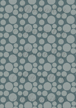 Pöttyös körök sötét eukaliptusz alapon