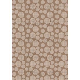 Pöttyös körök tejeskávé barna alapon