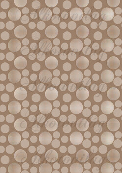 Pöttyös körök tejeskávé barna alapon