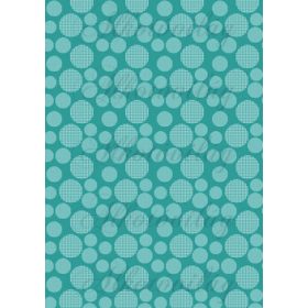 Pöttyös körök türkiz alapon