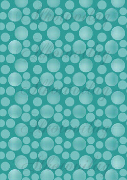 Pöttyös körök türkiz alapon