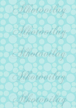 Pöttyös körök világos menta alapon