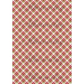 Négyzethálós-kockás minta karácsonyi színekben 3