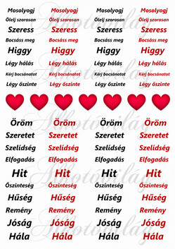 Kedves szavak feketében és pirosban