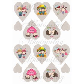 Valentin napi cuki párok szívekben KICSIBEN