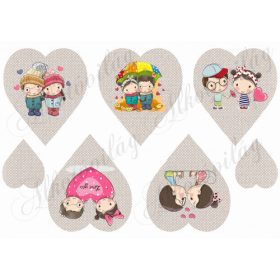 Valentin napi cuki párok szívekben