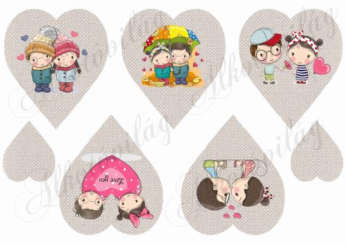 valentines day cute couples in hearts