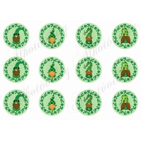 Újévi manók lóherés keretben