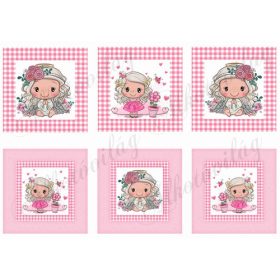 Cuki angyalkák rózsaszín keretekben