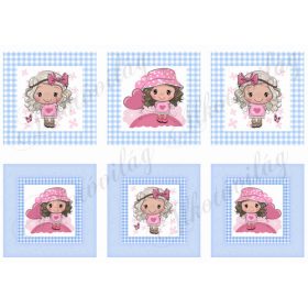 Cuki kislányok kék keretekben