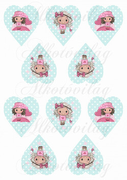 Cuki kislányok pöttyös szíveken KICSIBEN