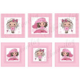 Cuki kislányok rózsaszín keretekben