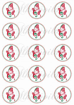 Kokárda violinkulcsos pillangóval