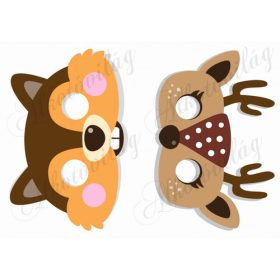 Állatos álarcok - hód, őzike