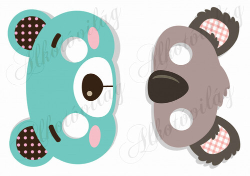 Állatos álarcok - koala, maci