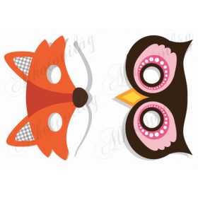 Állatos álarcok - róka, bagoly