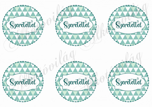 SZERETETTEL háromszög mintás körökben