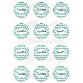 SZERETLEK háromszög mintás körökben KICSIBEN