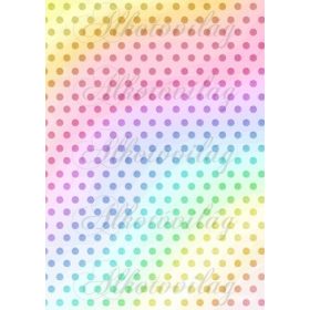 Szivárványos pöttyös minta