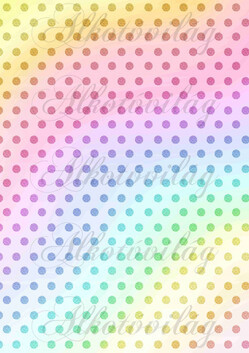 Szivárványos pöttyös minta